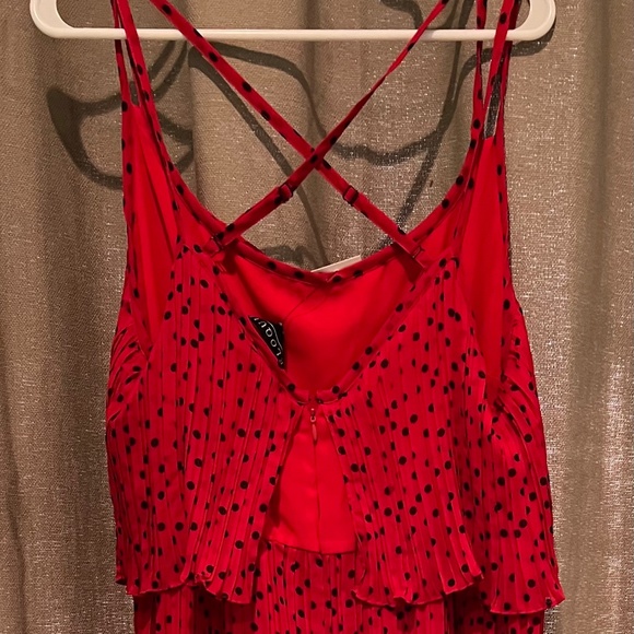Red polka dot jumpsuit - Picture 2 of 4